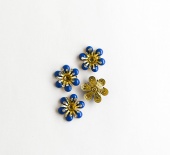 Цветок синий 17 мм