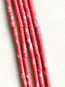 Бусины-трубочки 13*4 мм, красный