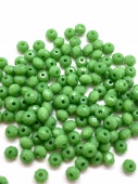 Рондели зеленые, не прозрачные 3 мм